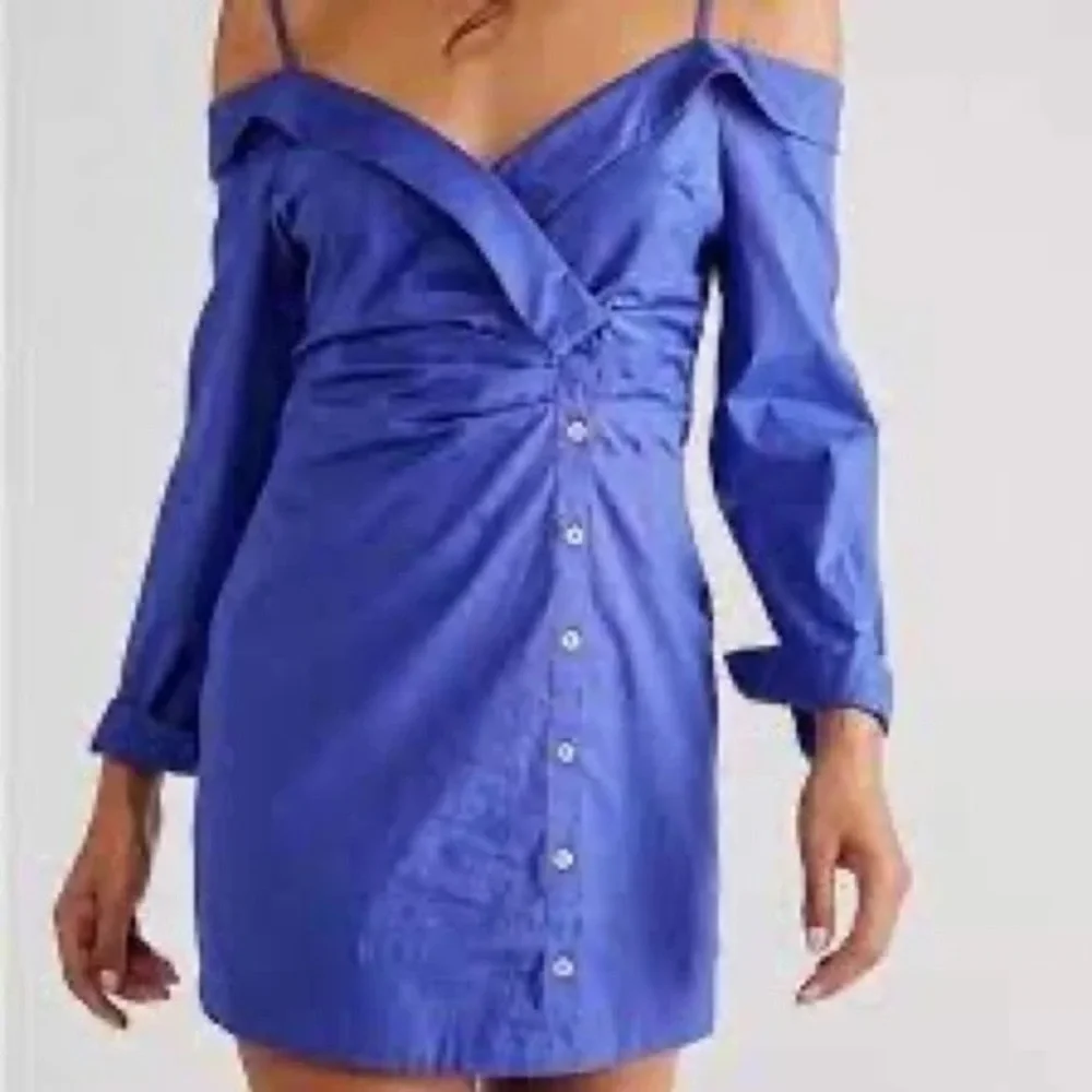 Free People | After Hours Mini Shirt Dress Endless Summer Canyon Iris Small - Picture 4 of 5